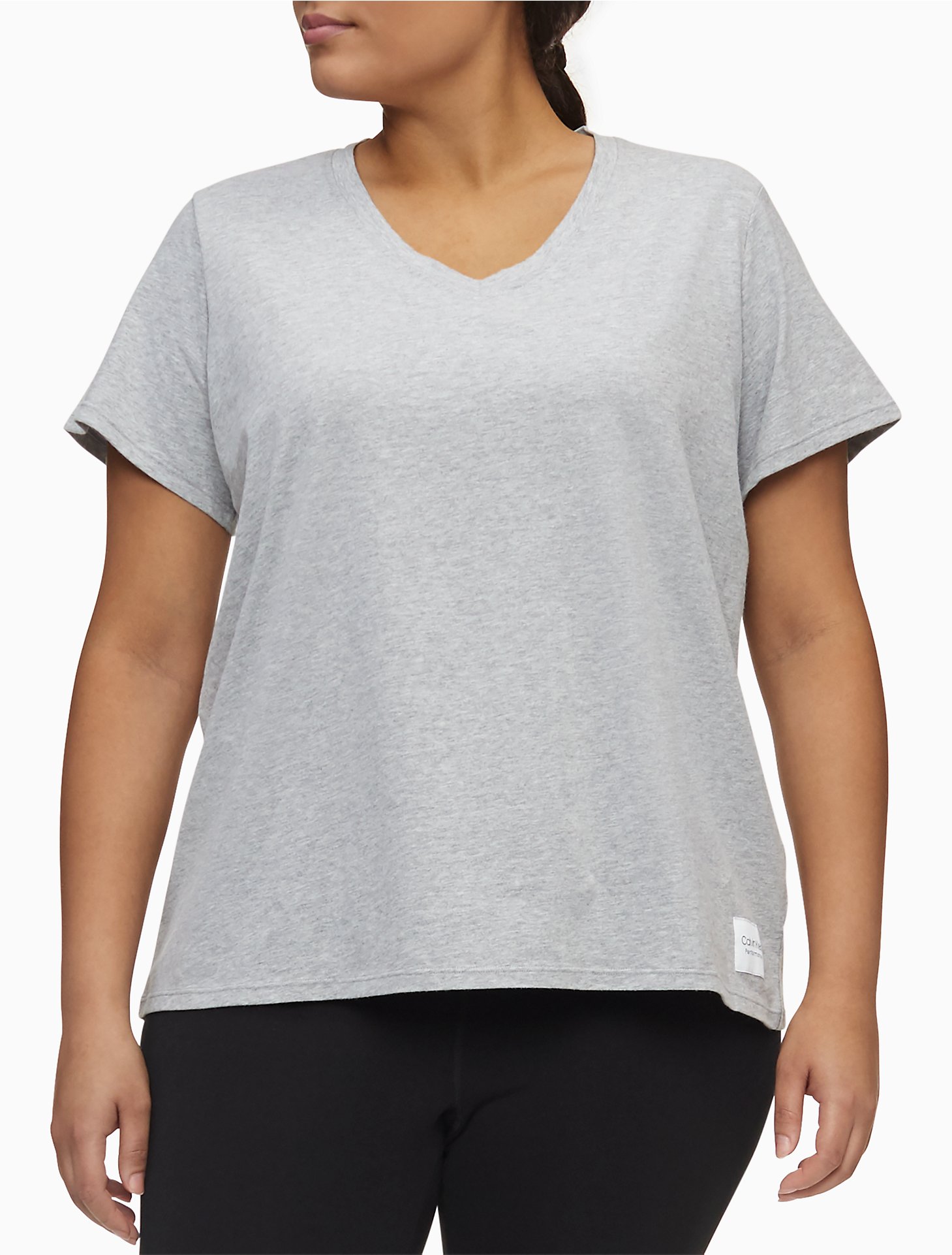 Plus Size Performance V-Neck T-Shirt | Klein