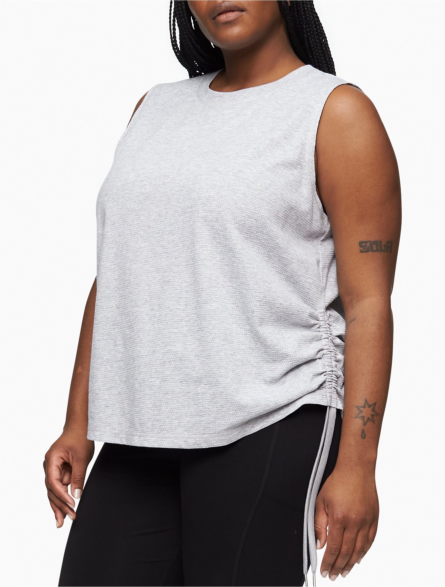 Plus Size Performance Ruched Side Tank Top | Calvin Klein® USA