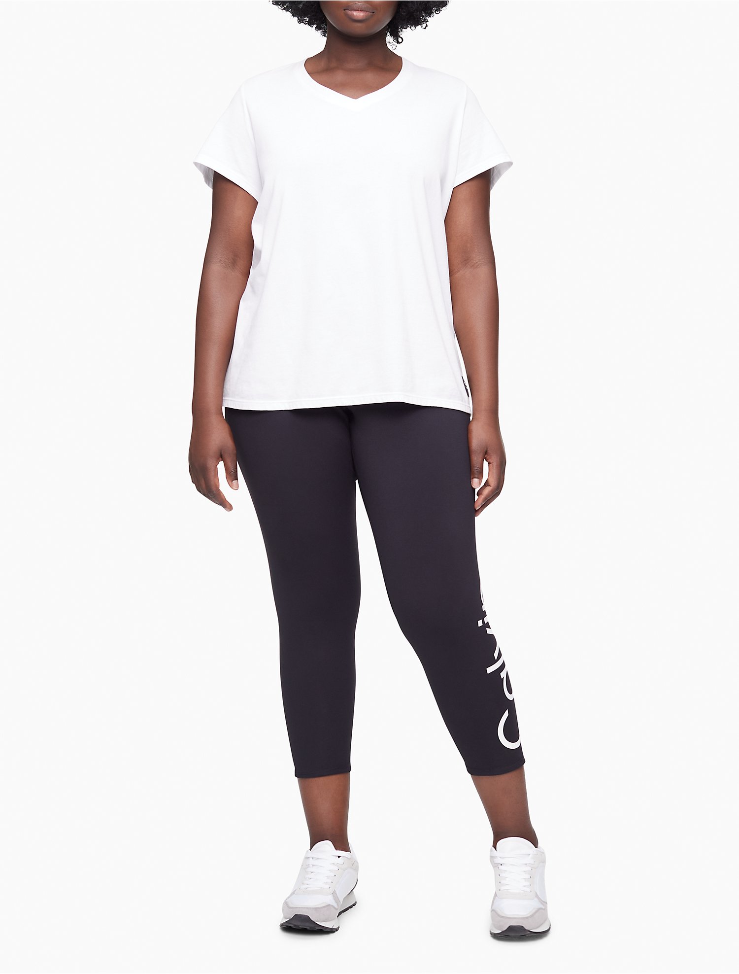 Performance Plus Size Oversized Logo 7/8 Leggings | Calvin Klein® USA