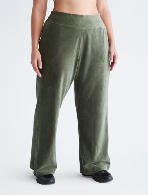 Plus Size Performance Wide Leg Pants, Olive