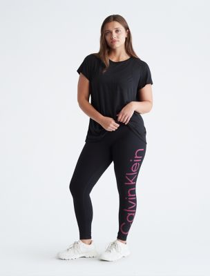logo-printed performance leggings, Calvin Klein