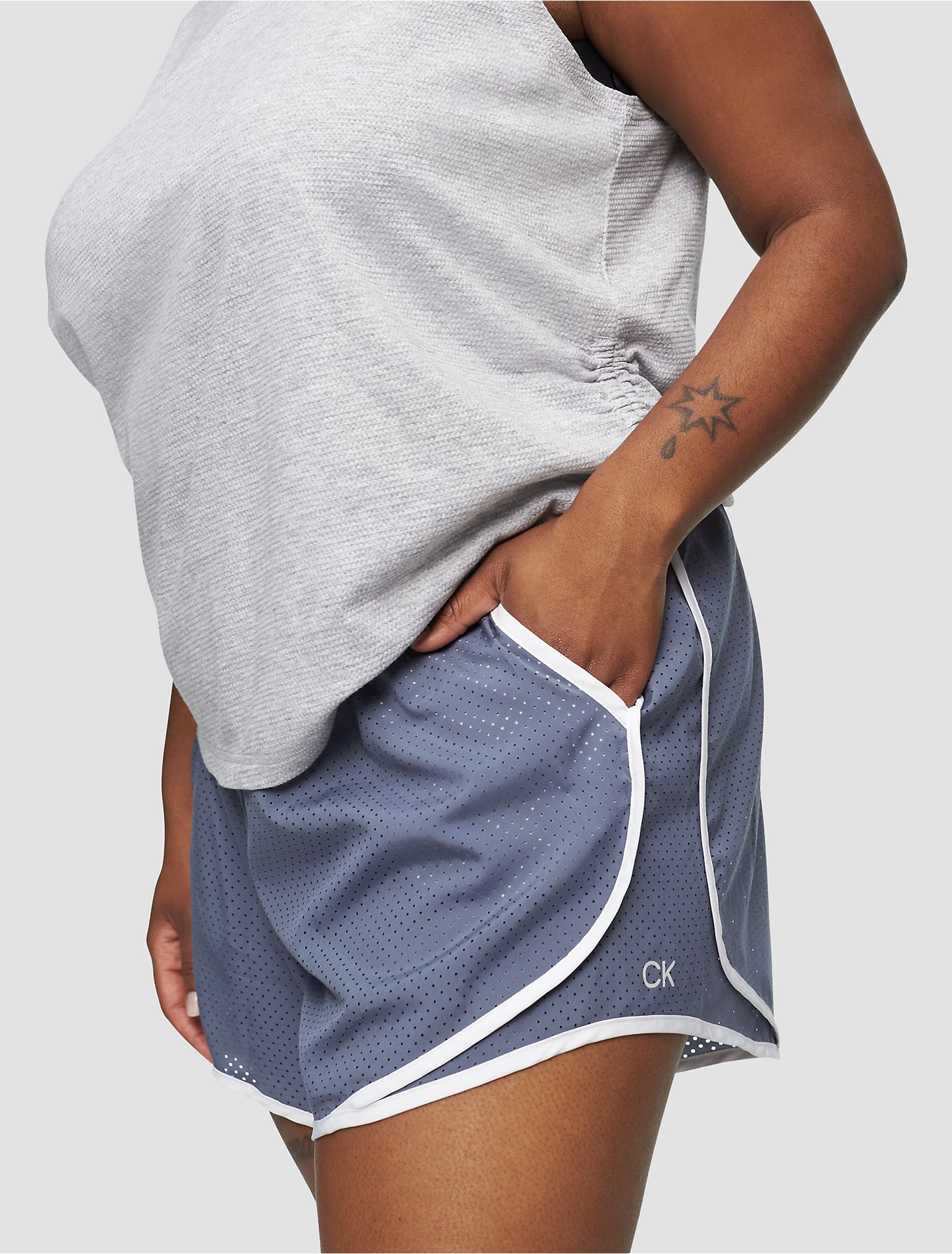 Plus Size Performance Smocked Waistband Shorts | Calvin Klein® USA