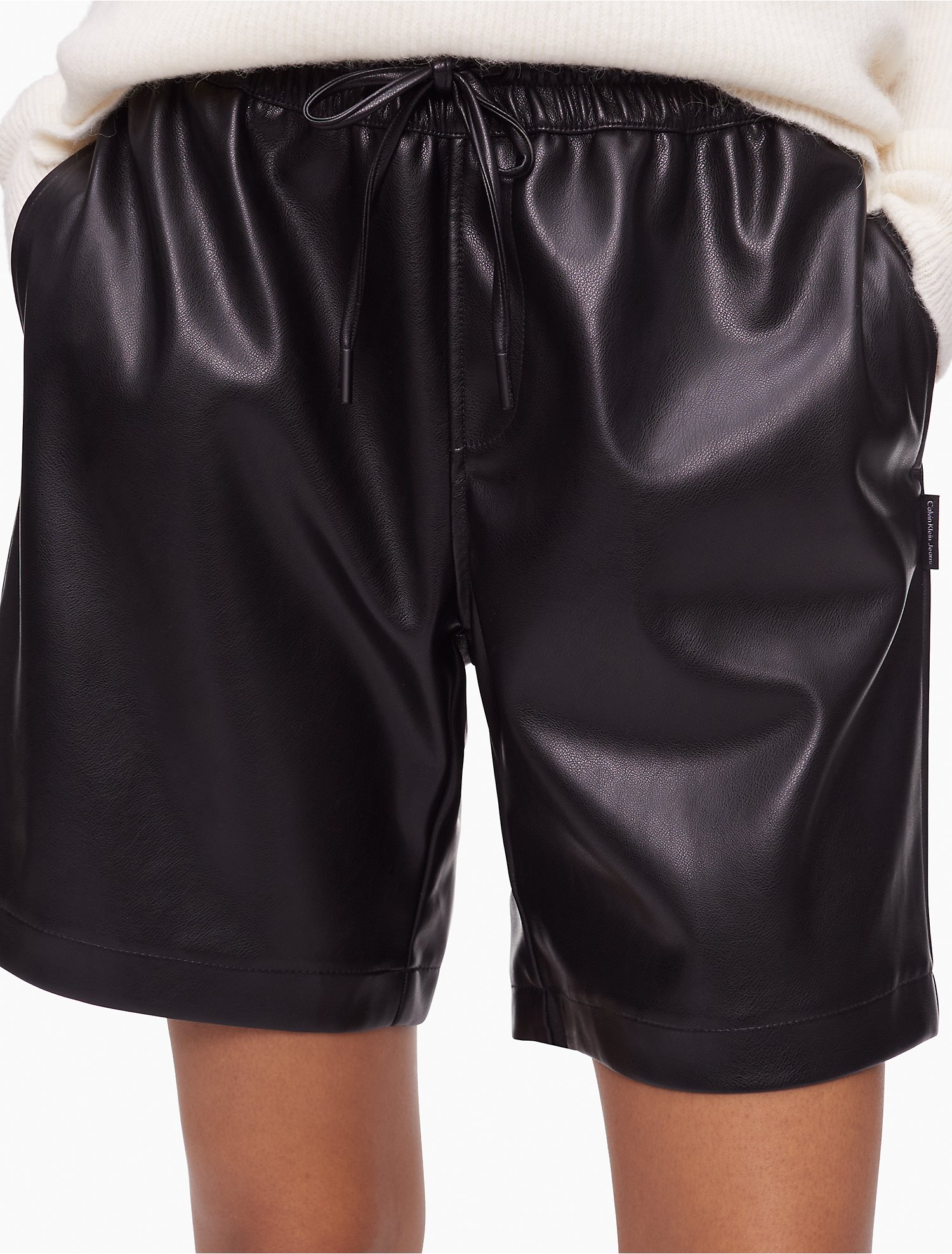 biord krig bemærkede ikke Faux Leather Drawstring Shorts | Calvin Klein