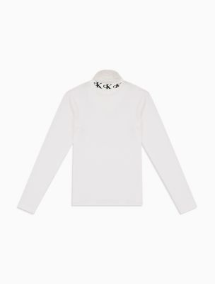 calvin klein white turtleneck dress