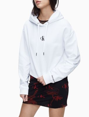 ck cropped hoodie