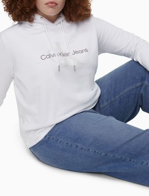 Calvin Klein Hoodie - Gradient Monogram - Whitecap Grey