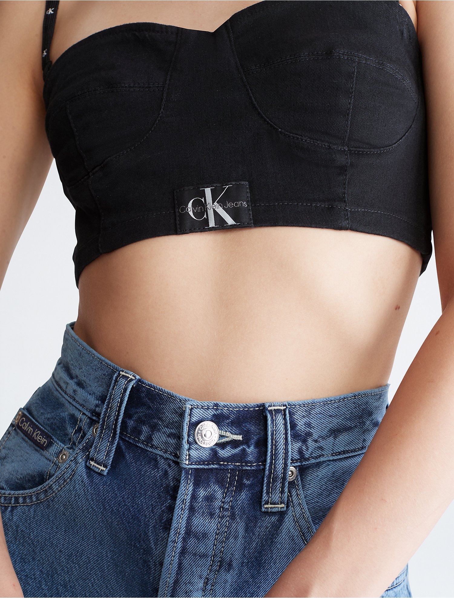 Monogram Logo Corset Seaming Bra Top | Calvin Klein® USA