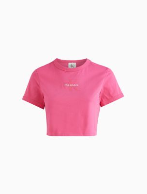 Calvin klein pink outlet crop top