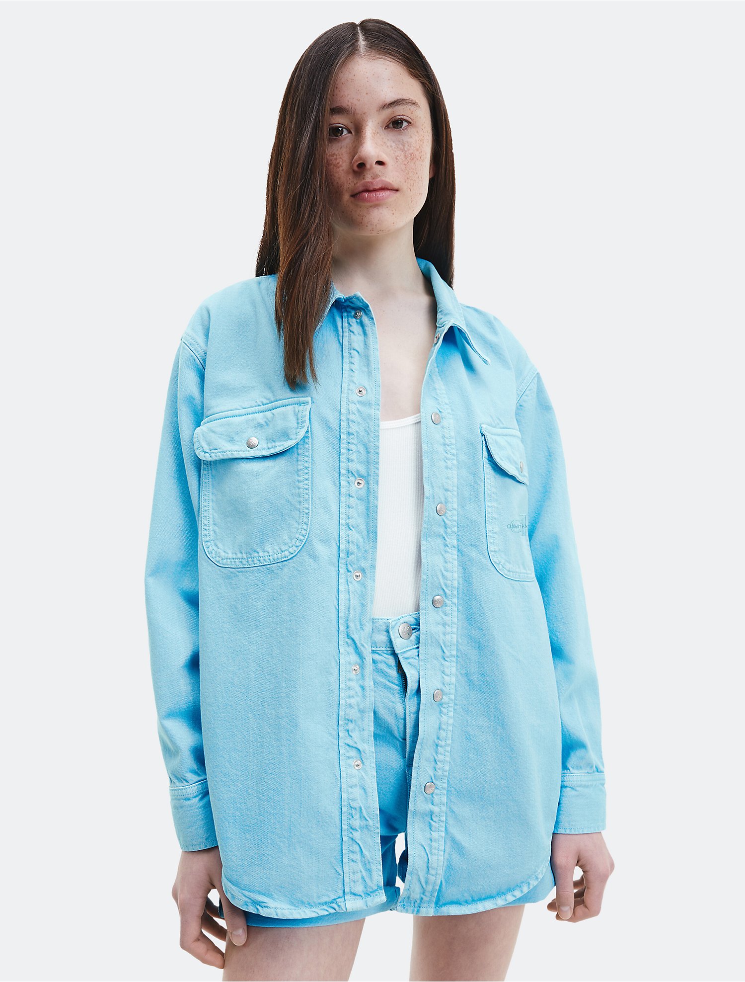 Long Sleeve Button-Down Shirt Jacket | Calvin Klein® USA