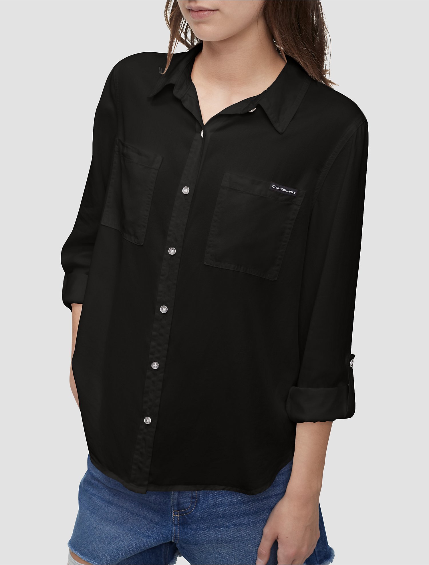 Solid Button-Down Patch Pocket Shirt | Calvin Klein® USA