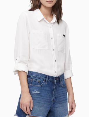 calvin klein jean shirt womens