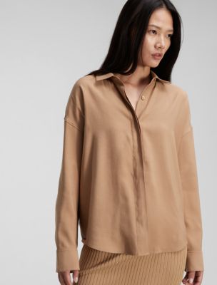 Soft Twill Relaxed Shirt, Tigers Eye