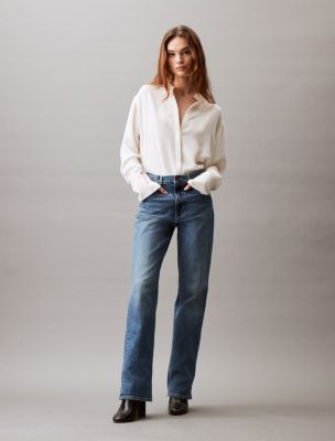 Calvin Klein Women's Long Sleeve Wrinkle Free Button Down Blouse