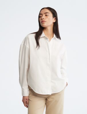 Calvin klein white dress shirt clearance womens