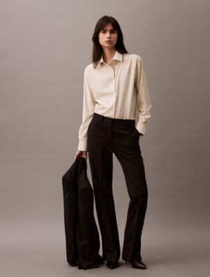 Thumbnail of Relaxed Wool Blend Button-Down Shirt, Stripe