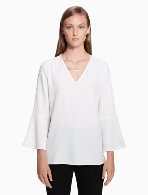 calvin klein bell sleeve top