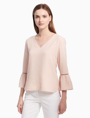 calvin klein bell sleeve top