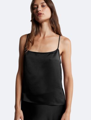 INC International Concepts Womens Black Spaghetti Strap Camisole Top Shirt  XL