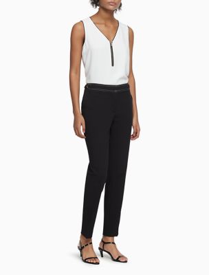 zip front sleeveless top