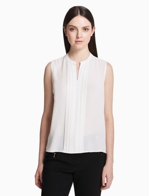 calvin klein pleated top