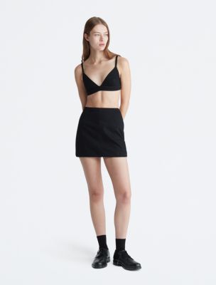 Sculpt Black Denim Bra + Mini Skirt