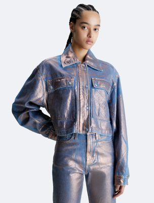 Leather jacket outlet denim shirt