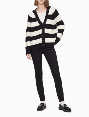 striped boyfriend cardigan