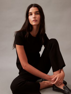 Leggings & Slides, Belted Fluid Pique Polo Dress, Kendall Jenner