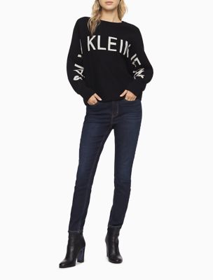 calvin klein modern cropped hoodie sweatshirt