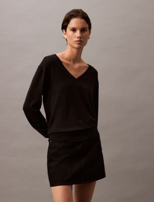 Calvin klein merino wool v neck sweater 2025