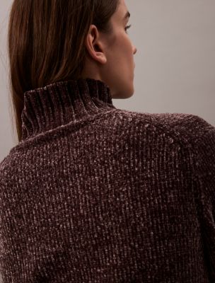Chenille Relaxed Turtleneck Sweater | Calvin Klein