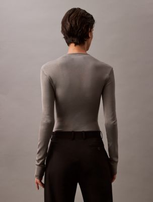 Mock Neck Viscose Sweater | Calvin Klein