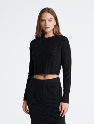 Calvin klein best sale crop sweater