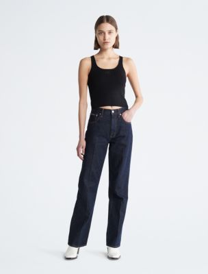Calvin Klein Jeans logo-embroidery Knitted Bralette - Farfetch