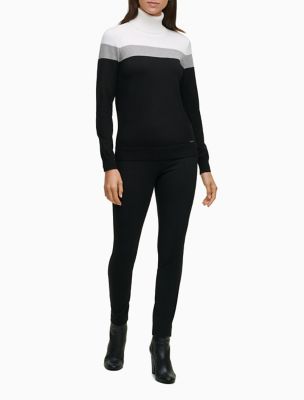 calvin klein black turtleneck sweater