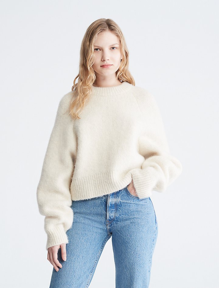 Wool Knit Crewneck Sweater