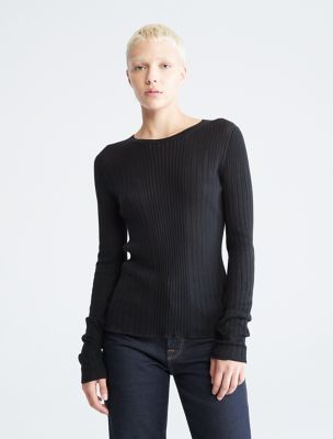 Khakis Supima Cotton Crewneck Sweater, Black