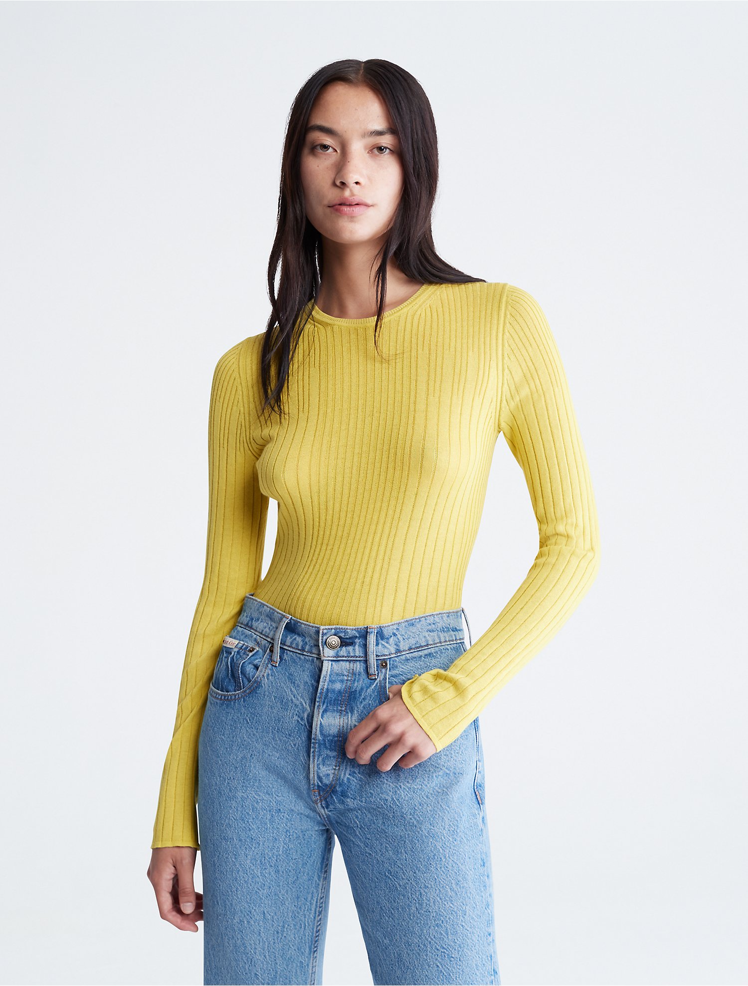 Khakis Supima Cotton Crewneck Sweater | Calvin Klein® USA