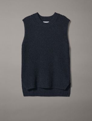 Smooth Cotton Rib Sweater Tank Top