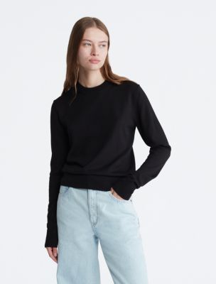 Extra Fine Merino Blend Crewneck Sweater