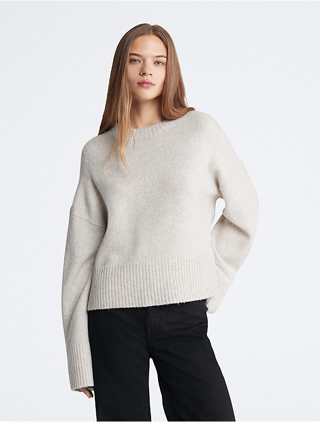 Calvin Open USA Dress Klein® Ribbed Collar | Sweater