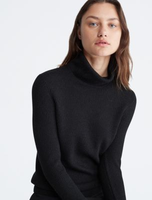 Calvin klein black on sale turtleneck sweater