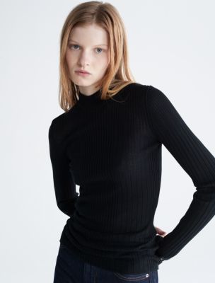 Smooth Cotton Calvin Sweater Neck USA | Rib Klein® Mock