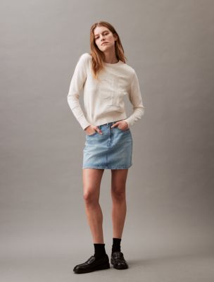 Calvin Klein Women's Printed Slim Fit Tops (J20J219131ACF_Eggshell