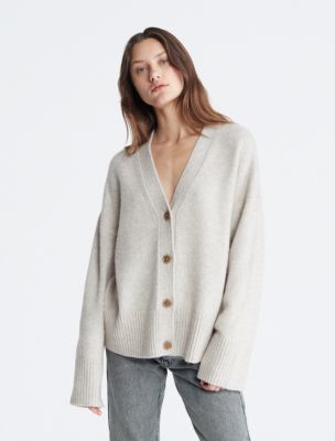 Loose-Fit Button-Front Cardigan