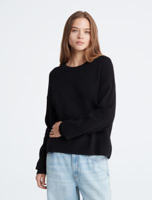 Boat neck sweater - Black