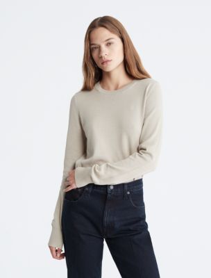 Smooth Cotton Sweater, Plaza Taupe
