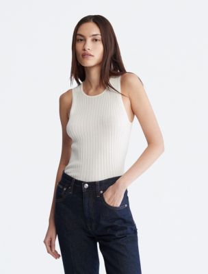 Basic Tops, women's Ribbed Cotton Camisole
