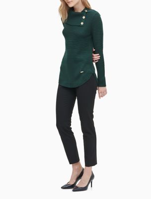 cowl neck button cardigan