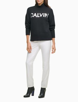 calvin klein black turtleneck sweater